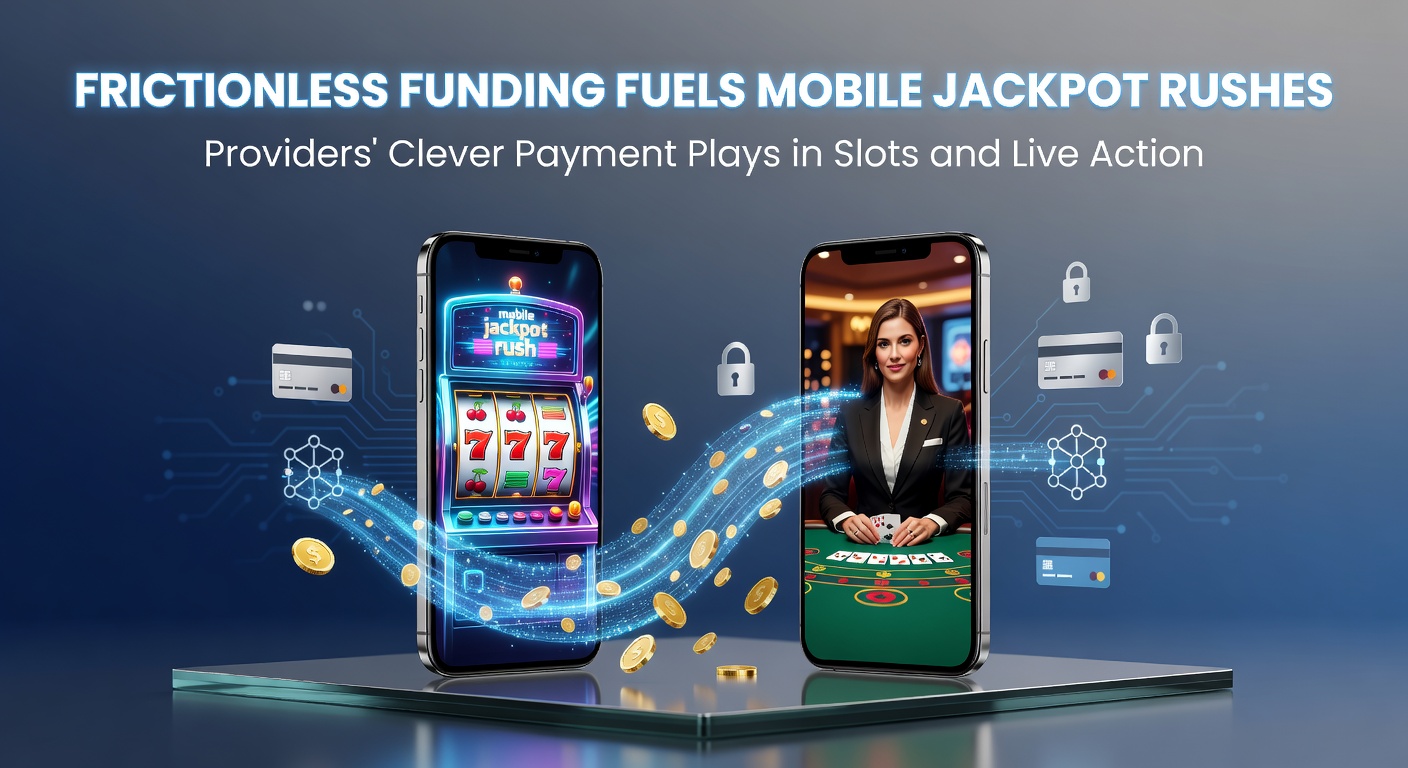 Mobiele telefoon met draaiende gokkast jackpot en naadloze betaalopties op scherm, symboliserend snelle financiering in online casino's