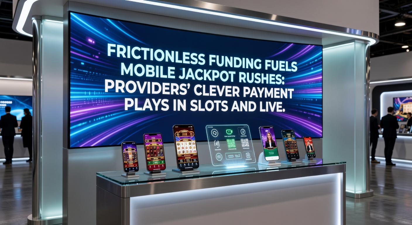 Live dealer aan roulette-tafel met mobiele betaaloverlay en jackpot-teller op achtergrond, illustrerend integratie van naadloze financiering in real-time casino-actie