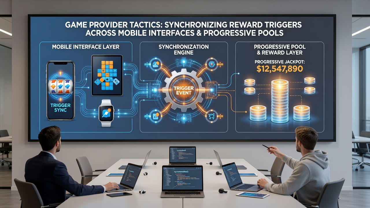 Mobiele interfaces en progressieve pools met gesynchroniseerde beloningstriggers bij gameproviders