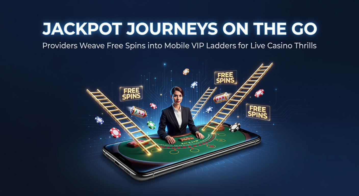 Mobiele interface van een live casino app met jackpot teller, gratis spins icoon en VIP ladder zichtbaar op een smartphone scherm