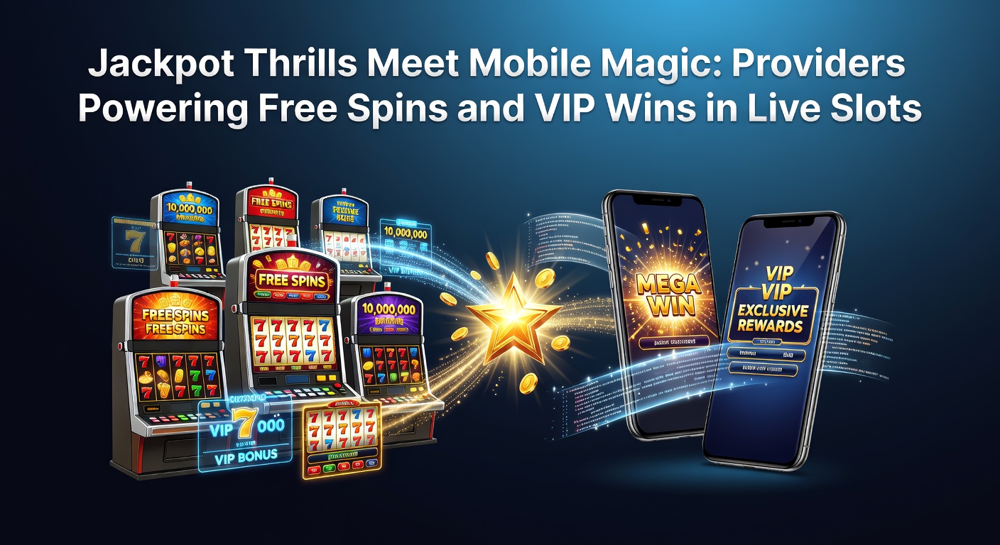 Schitterende live gokkast met jackpot-teller en mobiele interface, providers-logo's op de achtergrond