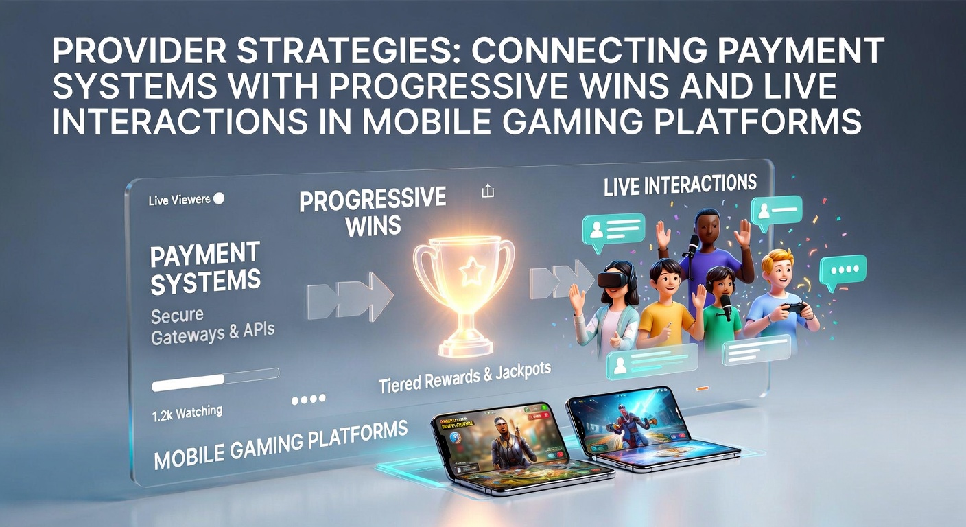 Mobiele gaming interface met geïntegreerde betalingsopties en progressieve jackpot displays