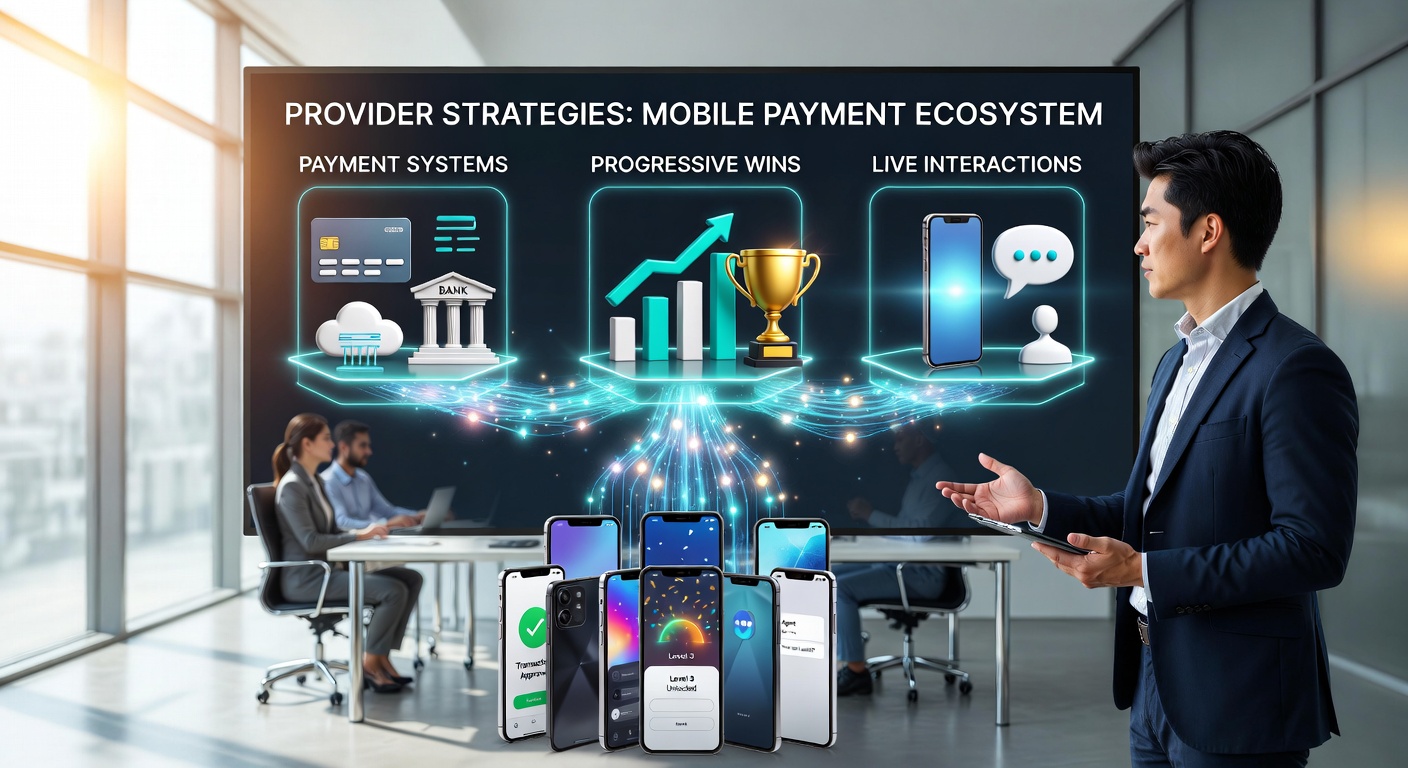 Live interactie scherm met mobiele betalingen en jackpot updates in gaming app