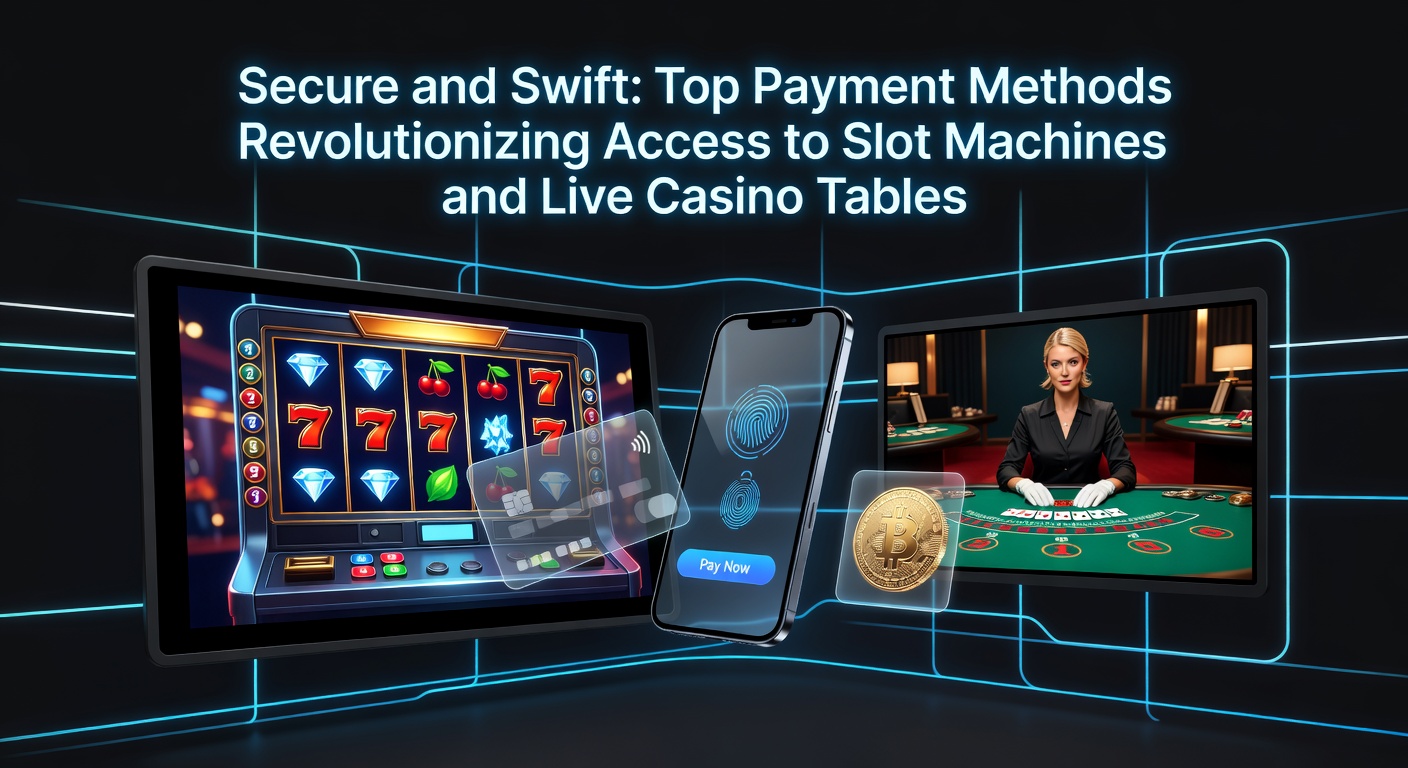 Moderne betaalinterface op een mobiel scherm met slotmachines en live dealer tafels op de achtergrond, symboliserend snelle en veilige transacties in online casino's
