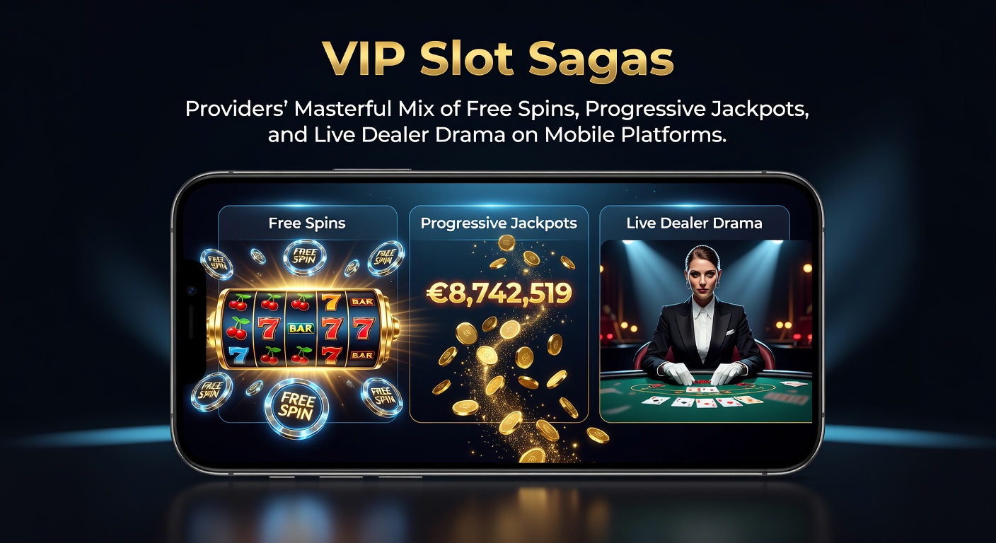 Schermafbeelding van een mobiele VIP slot met progressieve jackpot teller, free spins bonus en live dealer integratie in een dynamische, gouden interface